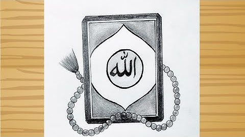 How to draw a Quran with Tasbeeh - pencil sketch / Beautiful Quran Drawing Tutorial Step By Step