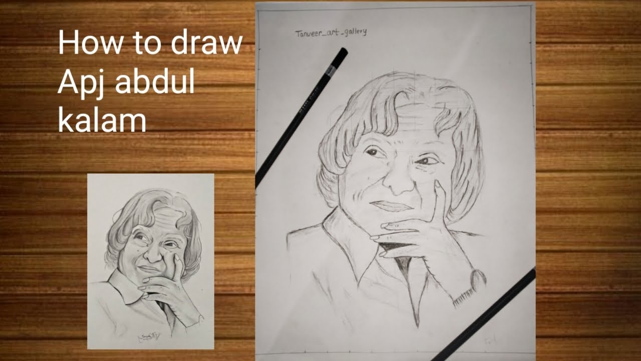 How to draw Apj abdul kalam sir drawing easily| How to draw kalam sir ...