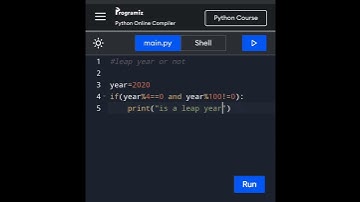 Python code: Leap year or not
