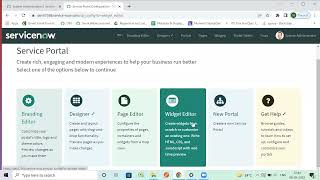 Service portal - Clone a widget and test it