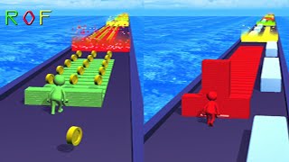 Stack Tower Colors Run 3D Gameplay Funny | Tower Run Cube Surfer | Level 6-17 | ROF screenshot 1
