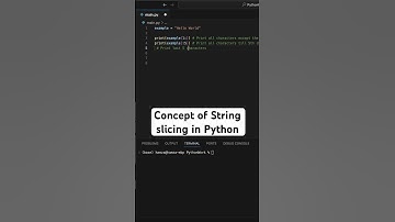 Concept of String Slicing in Python #code #python #coding#stringsinpython #programming