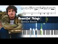 Benson Boone Beautiful Things Piano Instrumental Tutorial With Sheet Music