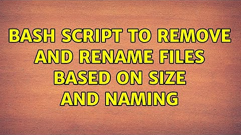 Bash script to remove and rename files based on size and naming