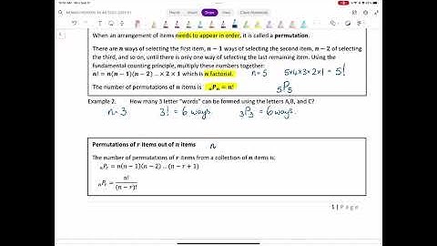 MDM4U 2.3 Permutations and Factorials