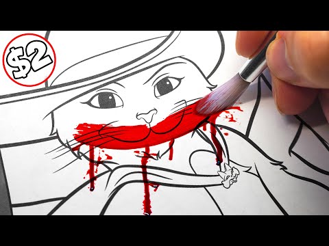 Horror Artist Vs 2 Puss In Boots Colouring Book