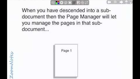 Zoomnotes pages/sub-pages How-to tutorial