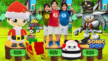 Tag with Ryan Christmas Update vs Sonic Dash Nutcracker Silver New Character Unlocked - Gameplay