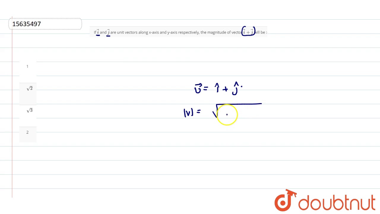 If Vec I And Vec J Are Unit Vectors Along X Axis And Y Axis Respectively The Magnitude Of Youtube If Vec I And Vec J Are Unit Vectors Along X Axis And Y Axis Respectively The Magnitude Of Youtube