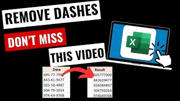 Remove dashes from data in Ms Excel