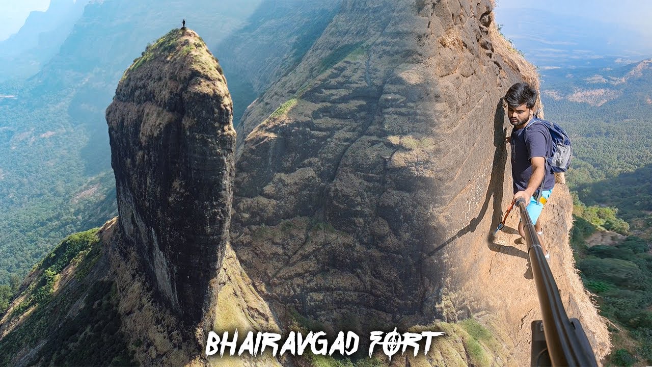 The Breathtaking Climb of BHAIRAVGAD  Maharashtras Thrilling Trek  Moroshi Bhairavgad  