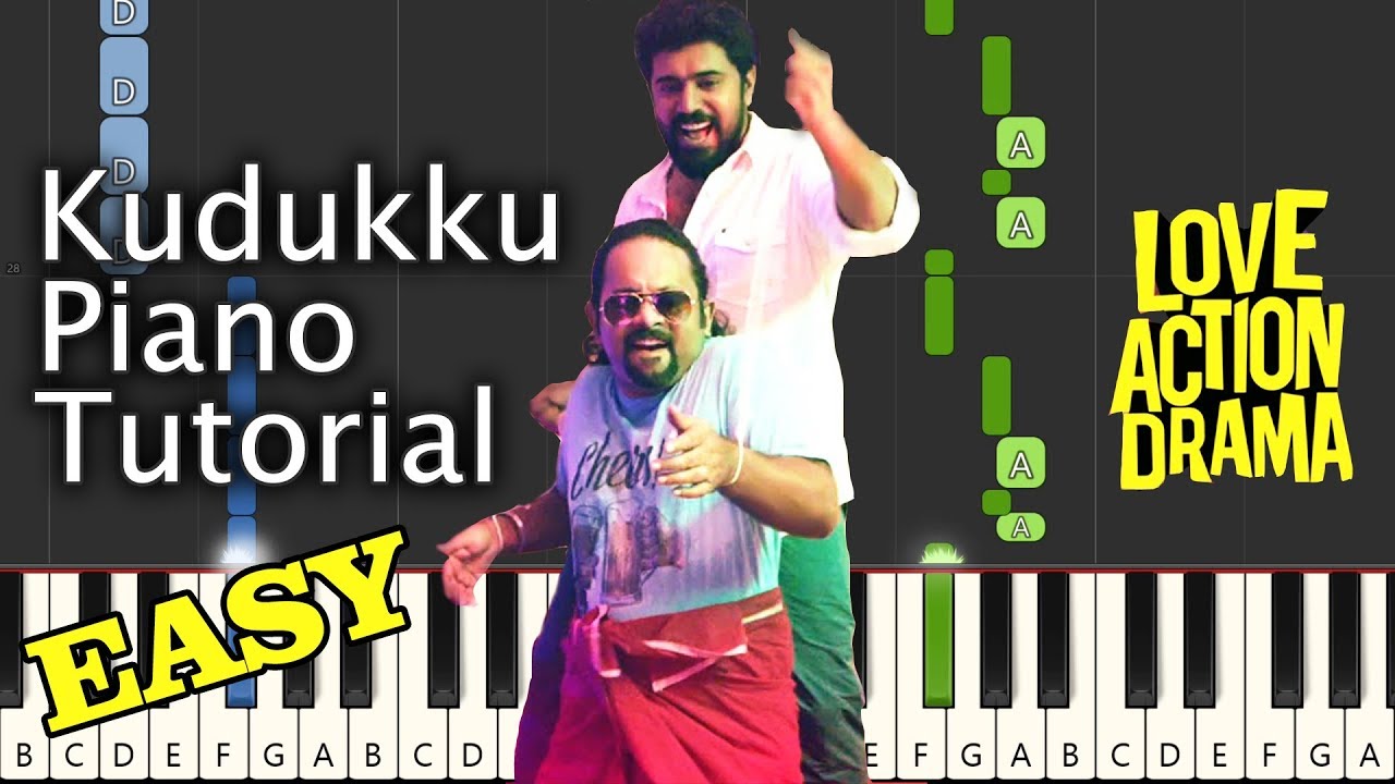 Kudukku Piano Tutorial Notes  MIDI  Love Action Drama  Malayalam Song