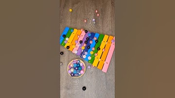 ASMR xylophone with coloured beads and pearls Reverse video #satisfying #asmr #reverse #xylophone