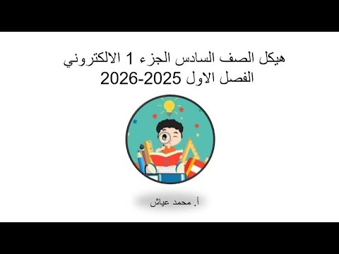هيكل رياضيات الصف السادس الفصل الاول الجزء 1 الكتروني