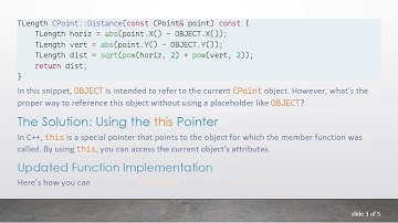 Using the this Pointer to Access Object Parameters in C+ +  Functions
