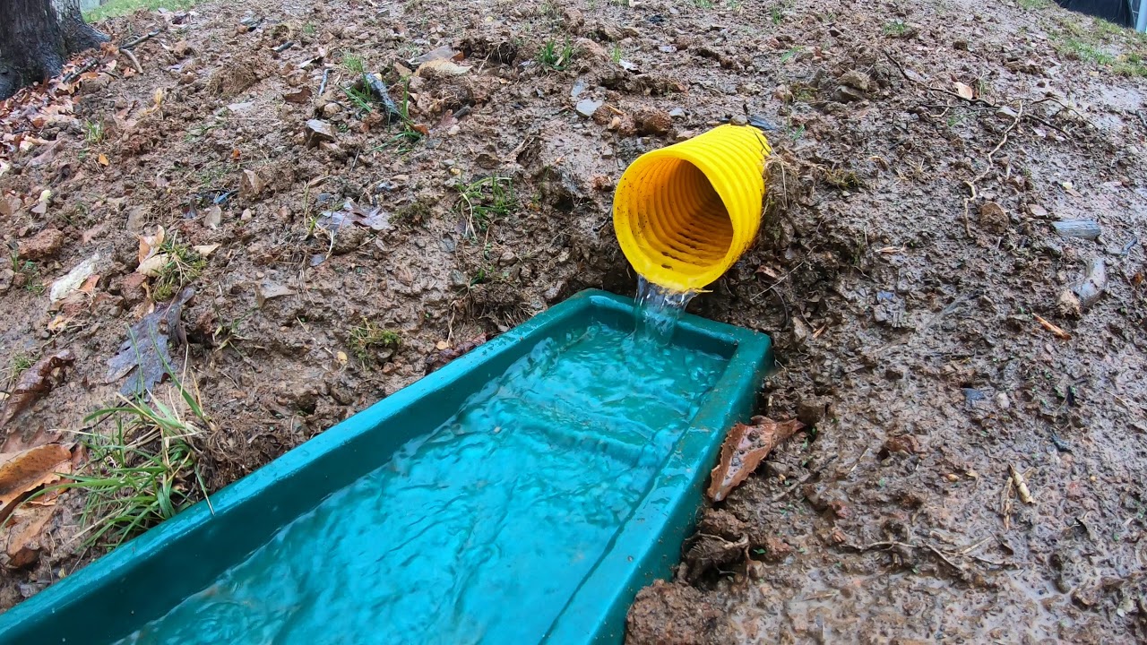 DIY French Drain - Small Rain Storm And My Install In Action! - YouTube