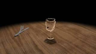 Slowmotion Durchschuss eines Trinkglasses