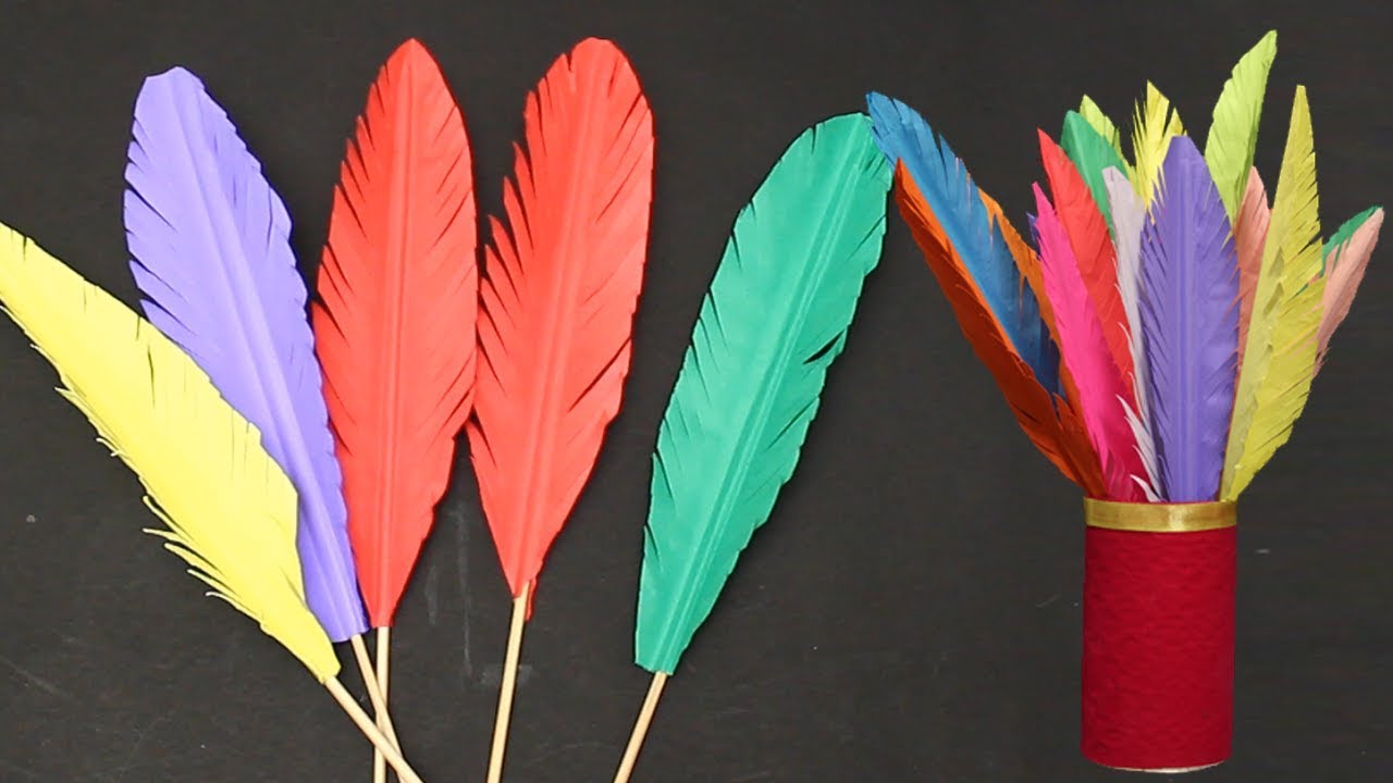 How to Make Paper Feathers | DIY Crafts - YouTube