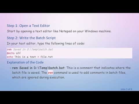 How to Create a Text File from a Batch File