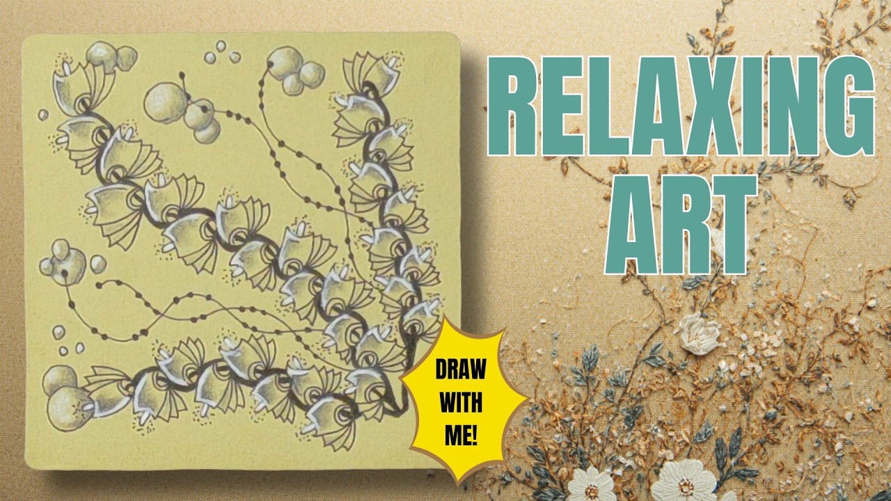 Zentangle JUD Pattern Step-by-Step | Easy & Relaxing Renaissance Tile Tutorial