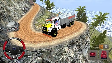Off-road Map in Bus Simulator Indonesia - Old Tata Truck Stone Loaded Transport Game For Bussid Game