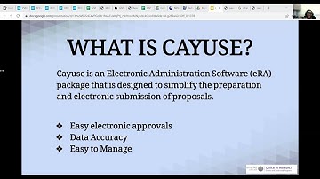 Cayuse Proposal and Award Management