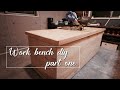 【workbench DIY】最強の作業台を目指して！スライド丸のこ埋め込みと移動式Built-in miter saw and mobile