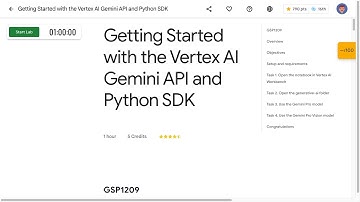 Getting Started with the Vertex AI Gemini API and Python SDK GSP1209