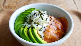 Easy Smoked Salmon Sushi Bowl
