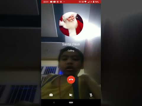 Santa Claus phone video calling