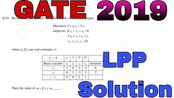 GATE 2022 MATHEMATICS (MA) SOLUTION || GATE 2019 LPP SOLUTION || LINEAR PROGRAMMING PROBLEM SOLUTION