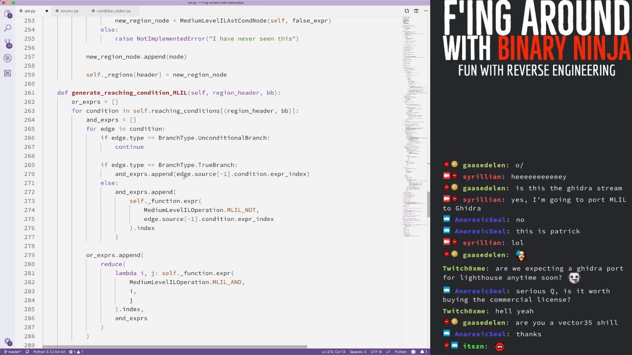 E22 F ing Around With Binary Ninja Writing A Decompiler Part 5 e22 f ing around with binary ninja writing a decompiler part 5