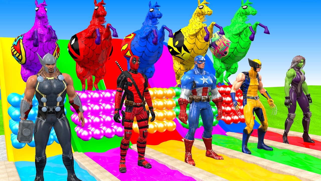 Long Slide Game With Cow Elephant Gorilla Hippopotamus Tiger 3d Animal Game Funny 3d Animals