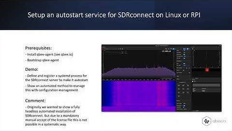 SDRconnect server - create an autostart and service management - Part 2