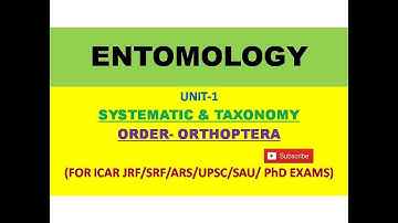 Order- Orthoptera important points for competitive exam ICAR JRF,SRF,NET,ARS, SAU