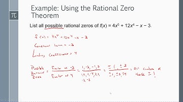 Rational Zero Theorem, Zeros of Polynomial Functions, Solving Polynomial Equations