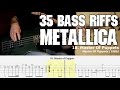 35 METALLICA BASS RIFFS + TABS (for 35th anniversary of first Metallica live show)
