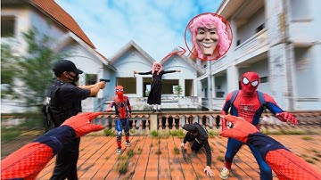 Team Spider-Man en de politie jagen op de Servische dansende dame (episch actieperspectief)