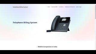 Telephone Billing System using JSP, MySql