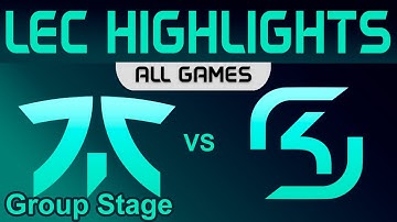 FNC vs SK ALL GAMES Highlights LEC Group Stage B 2023 Fnatic vs SK Gaming by Onivia
