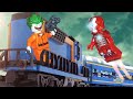 Lego Fight On Train Joker Prison Break Vs IronMan | Lego Stop Motion