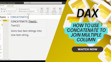 How to use "Concatenate" to Join Multiple column in Power BI Desktop