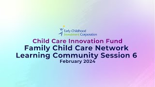 FCCN Learning Community Session 6