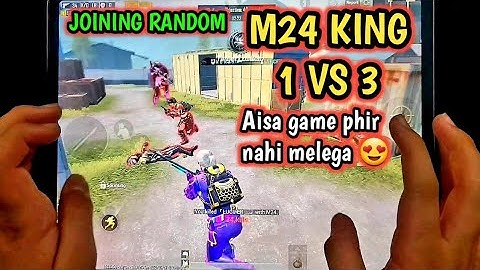 M24 KING 1 VS 3 TDM | JOINING RANDOM PLAYERS | IPAD PRO PUBG 6-FINGERS CLAW HANDCAM GAMEPLAY