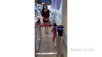 RFID access control ticket system tripod turnstile outdoor with LCD display