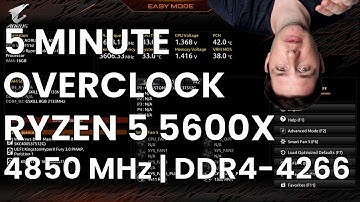 5 Minute Overclock: Ryzen 5 5600X to 4850 MHz