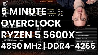 5 Minute Overclock: Ryzen 5 5600X to 4850 MHz