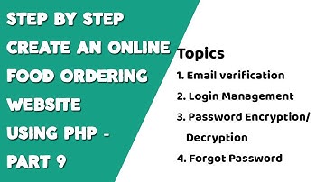 Step by step create an Online Food Ordering website using PHP - Part 9