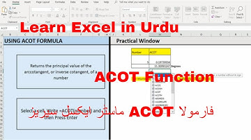 Master Excel Series ACOT Formula - Become Excel Expert - TheQLGConsultants
