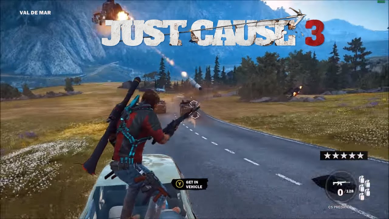 Just Cause 3 car chase heat level 5 YouTube